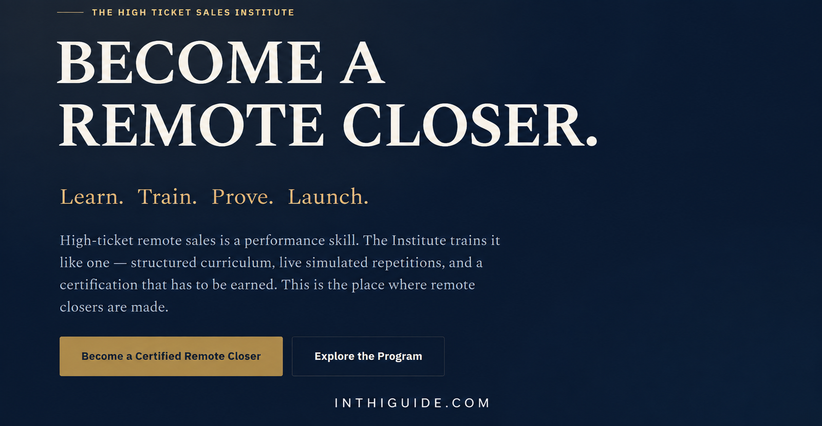 high ticket sales institute